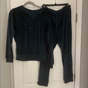 Dark Teal Velour Lounge Set